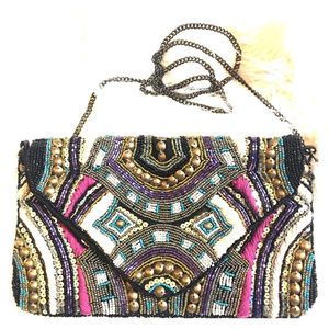 India Beaded crossbody  STUNNING Color